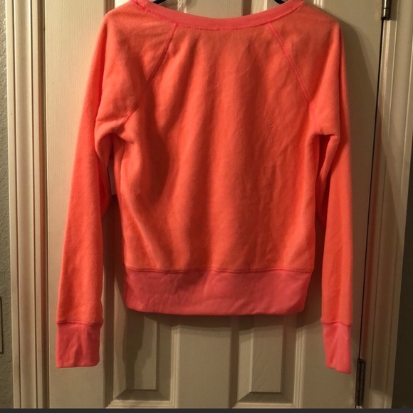New SO Light Orange Long Sleeve Pajama Top Juniors Sz Medium - Picture 4 of 8